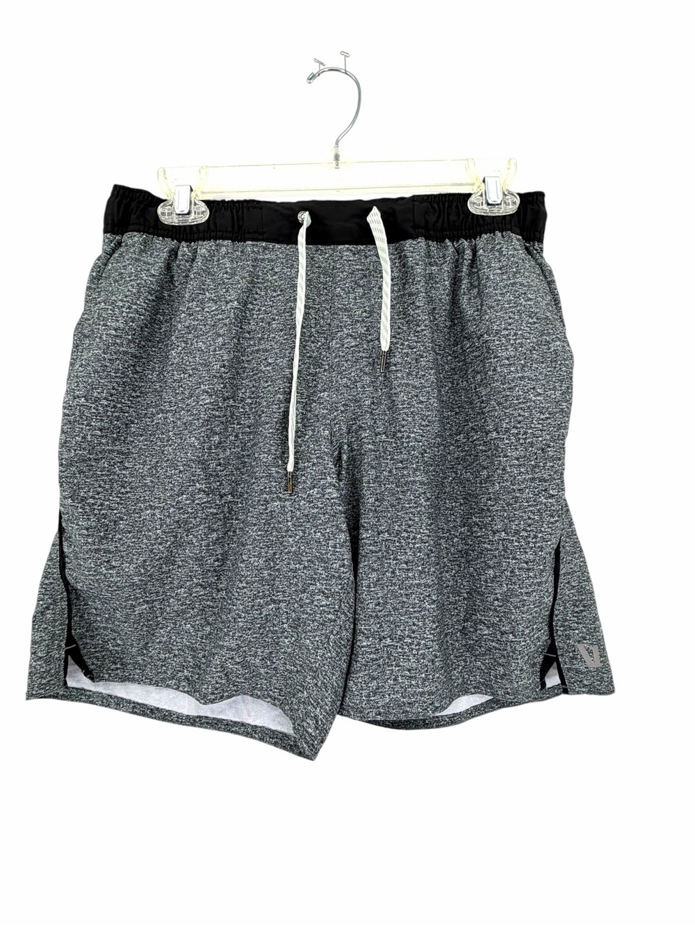 Vuori Gray Heather Athletic Shorts with Black Waistband